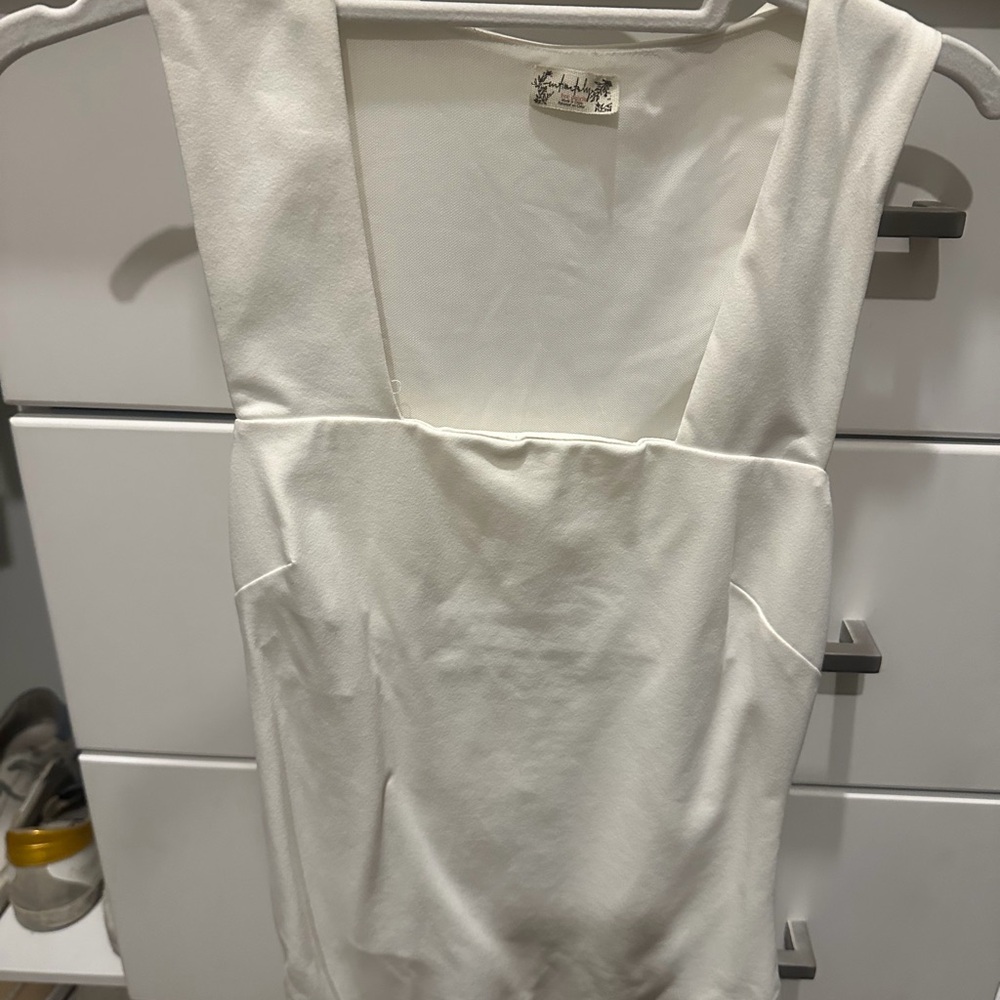 White Sleeveless bodysuit